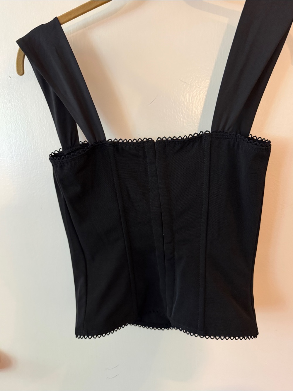 Edikted Marcella wide strap corset top sz Small black NWT - Picture 4 of 7